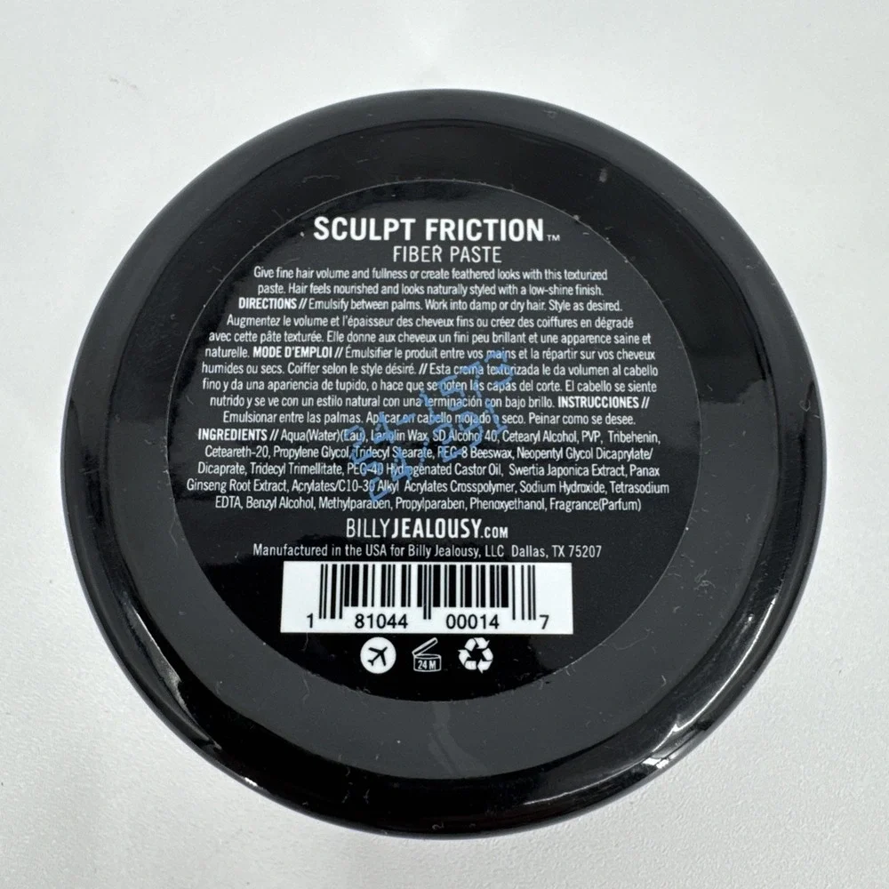 Sculpt Friction Fiber Paste by Billy Jealousy for‎ Men - 3 oz Paste